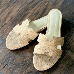French Sole summer sandals, tan, 9B